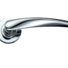 Zoo Hardware Stanza Vesta Lever On Round Rose, Polished Chrome (sold in pairs)