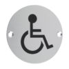 Zoo Hardware ZSA Door Sign - Disabled Facilities Symbol, Satin Aluminium