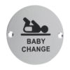 Zoo Hardware ZSA Door Sign - Baby Change Symbol, Satin Aluminium