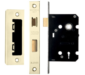 Zoo Hardware 3 Lever Contract Sash Lock (64mm OR 76mm), PVD Stainless Brass
