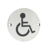 Zoo Hardware ZSS Door Sign - Disabled Facilities Symbol, Satin Stainless Steel