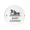 Zoo Hardware ZSS Door Sign - Baby Change Symbol, Polished Stainless Steel