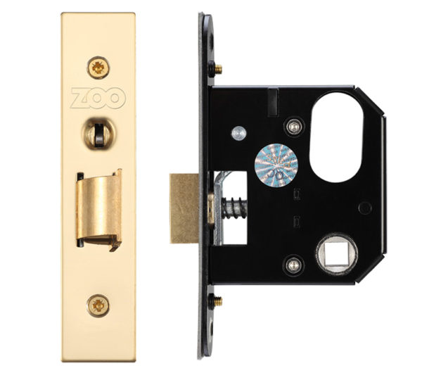 Zoo Hardware UK Replacement Oval Night Latch (65.5mm OR 78mm), PVD Stainless Brass