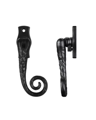 Zoo Hardware Foxcote Foundries Monkey Tail Lockable Casement Fastener, Black Antique