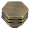 Nile AB 30mm Hex Cupboard Knob With Step Detail