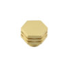 Nile SB 30mm Hex Cupboard Knob With Step Details