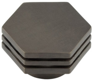 Nile DB 40mm Hex Cupboard Knob With Step Detail