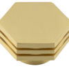 Nile SB 40mm Hex Cupboard Knob With Step Detail