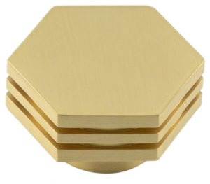 Nile SB 40mm Hex Cupboard Knob With Step Detail
