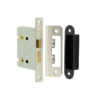 76mm NP Bathroom lock square forend & radiused strike plate