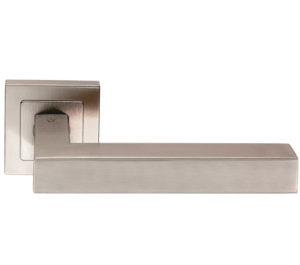 Eurospec Alvar Mitred Stainless Steel Door Handles - Satin Stainless Steel (sold in pairs)