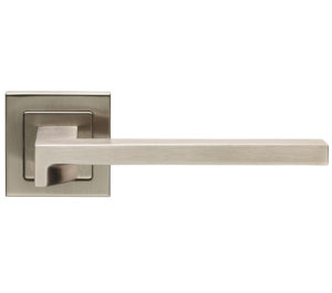Eurospec Madison Door Handles On Square Rose - Grade 304 Satin Stainless Steel