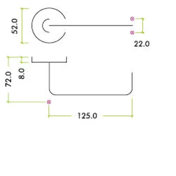 Zoo Hardware Zcs2 Contract Rtd Lever On Round Rose, Satin Stainless Steel (Sold In Pairs) - Image 3