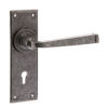 Valley forge lever lock set Patina pewter finish
