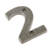 75mm Numeral 2 Patina pewter finish