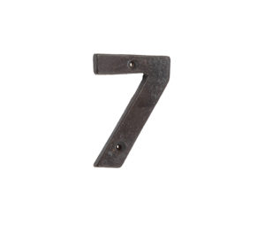 75mm Numeral 7 Beeswax finish