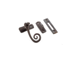 90x55mm Curly tail casement fastener Beeswax finish