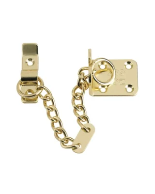 Zoo Hardware Heavy Duty Door Chain (200Mm Length), Polished Brass