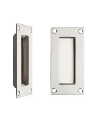 Zoo Hardware Zas Rectangular Flush Pull (50Mm X 100Mm), Satin Stainless Steel