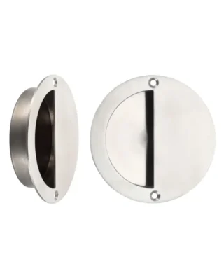 Zoo Hardware Zas Half Moon Flush Pull (90Mm Diameter), Satin Stainless Steel