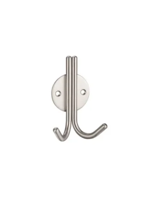 Zoo Hardware Zas Double Robe Hook, Satin Stainless Steel