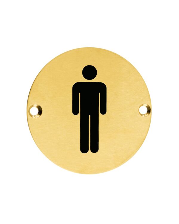 Zoo Hardware Zss Door Sign - Male Sex Symbol, Satin Stainless Steel