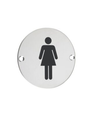 Zoo Hardware Zss Door Sign - Female Sex Symbol, Satin Stainless Steel