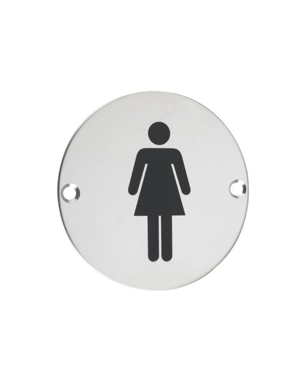 Zoo Hardware Zss Door Sign - Female Sex Symbol, Satin Stainless Steel