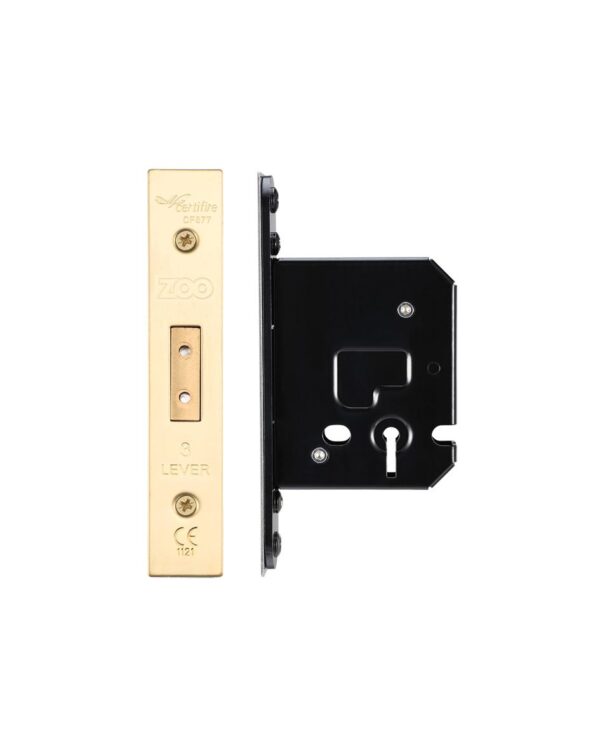 Zoo Hardware 3 Lever Dead Lock (67.5Mm Or 79.5Mm), Pvd Stainless Brass