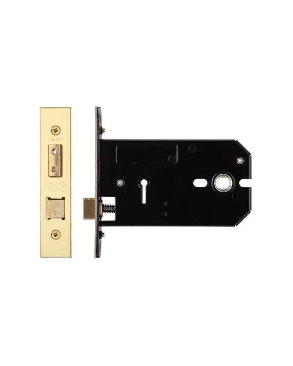 Zoo Hardware 3 Lever Horizontal Lock (127Mm Or 152Mm), Pvd Stainless Brass