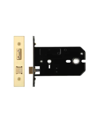 Zoo Hardware Horizontal Bathroom Lock (127Mm Or 152Mm), Pvd Stainless Brass