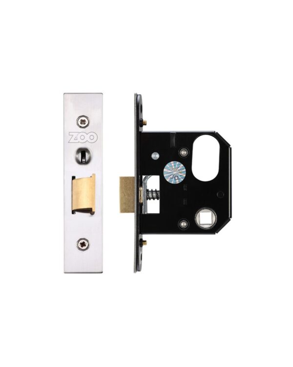 Zoo Hardware Replacement Nightlatch - 64mm c/w PVD Forend and Strike