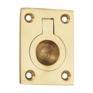 Square Flush Pull – 63×52mm – Polished Brass