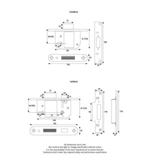 BS3621 Fortress 5 Lever Mortice Deadlock