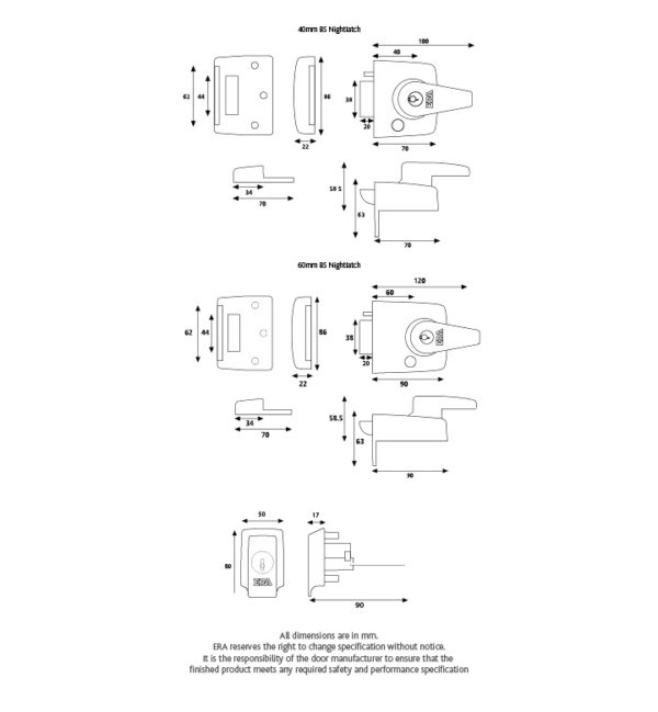 British Standard High Security Nightlatch Door Lock