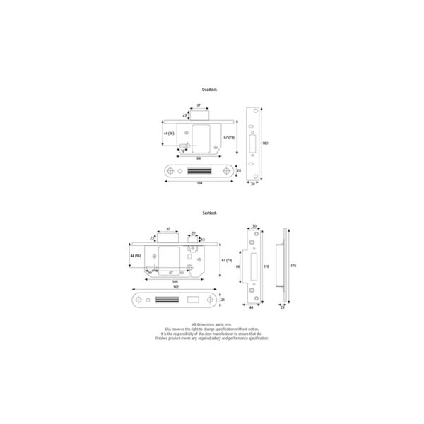 BS3621 Fortress 5 Lever Mortice Sashlock