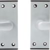 Satin Aluminium Lever Door Handle Latch Plate - Satin Aluminium