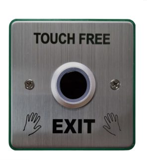 Touch Free Button with green back box