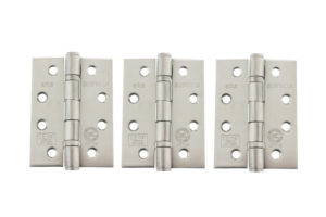 Atlantic Ball Bearing Hinges Grade 13 Fire Rated 4" X 3" X 3mm set of 3 - Satin Stainless Steel