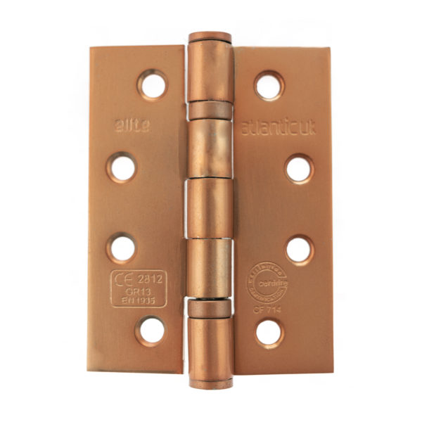 Atlantic Ball Bearing Hinges Grade 13 Fire Rated 4" x 3" x 3mm - Urban Satin Copper