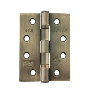 Atlantic Ball Bearing Hinges Grade 11 Fire Rated 4" x 3" x 2.5mm - Antique Brass