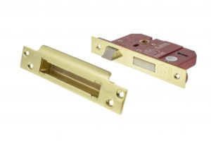 Atlantic 5 Lever Key Sashlock [BS] 2.5" - Polished Brass