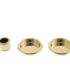 AGB Round Sliding Door Flush Pull - Polished Brass