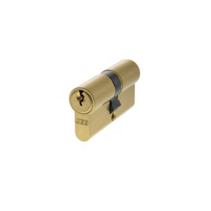 AGB 5 Pin Double Keyed Alike Euro Cylinder 30-30mm (60mm) - Satin Brass