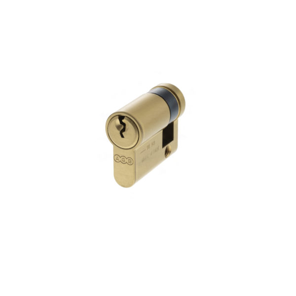 AGB 5 Pin Single Euro Cylinder 35-15mm (45mm) - Satin Brass