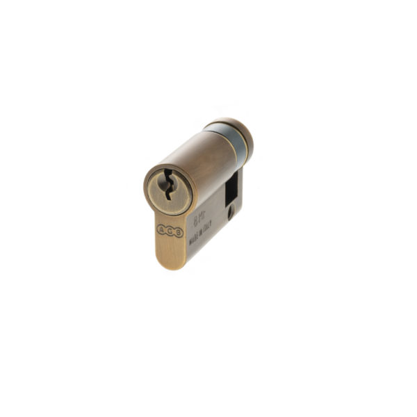 AGB 5 Pin Single Euro Cylinder 35-15mm (45mm) - Matt Antique Brass