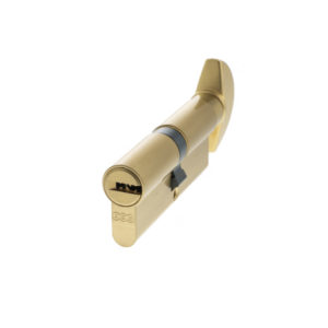 AGB 15 Pin Key to Turn Euro Cylinder 40-40mm (80mm) - Satin Brass