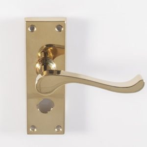 Carlisle Brass CBS55WC Victorian Scroll Lever On Backplate - Privacy (Contract Range) 120mm x 40mm Polished Brass