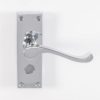 Carlisle Brass CBS55WCCP Victorian Scroll Lever On Backplate - Privacy (Contract Range) 120mm x 40mm Polished Chrome
