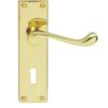 Carlisle Brass CBS55WCSC Victorian Scroll Lever On Backplate - Privacy (Contract Range) 120mm x 40mm Satin Chrome